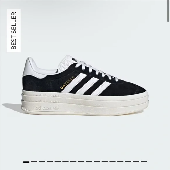 adidas | Shoes | Adidas Womens Gazelle Bold Platform Sneakers In Black And  White | Poshmark